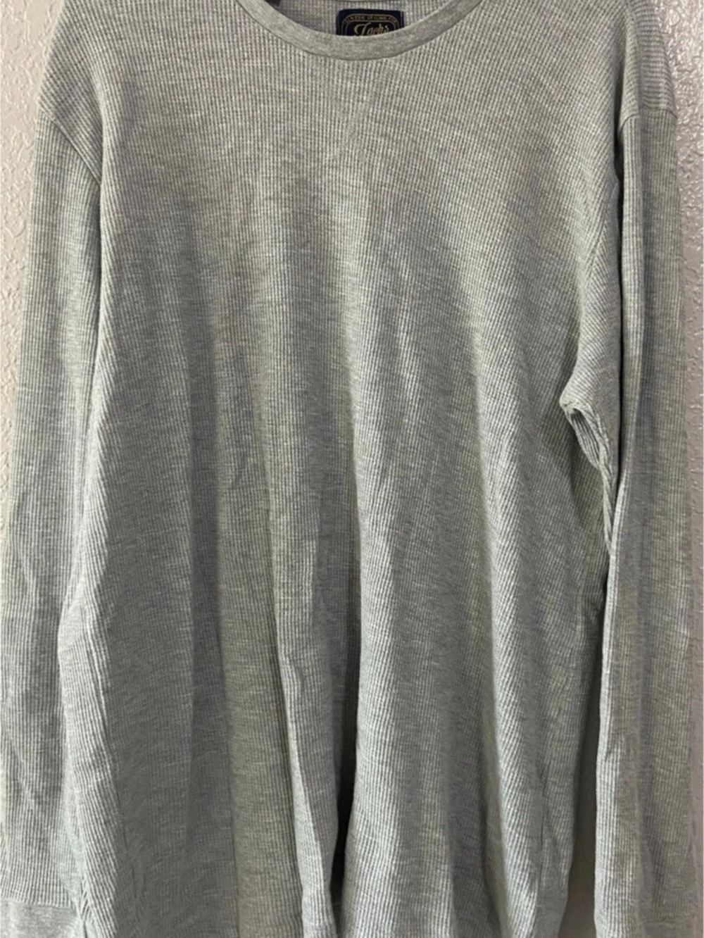 Jachs NY Long-Sleeve Waffle Thermal Crewneck Gray
